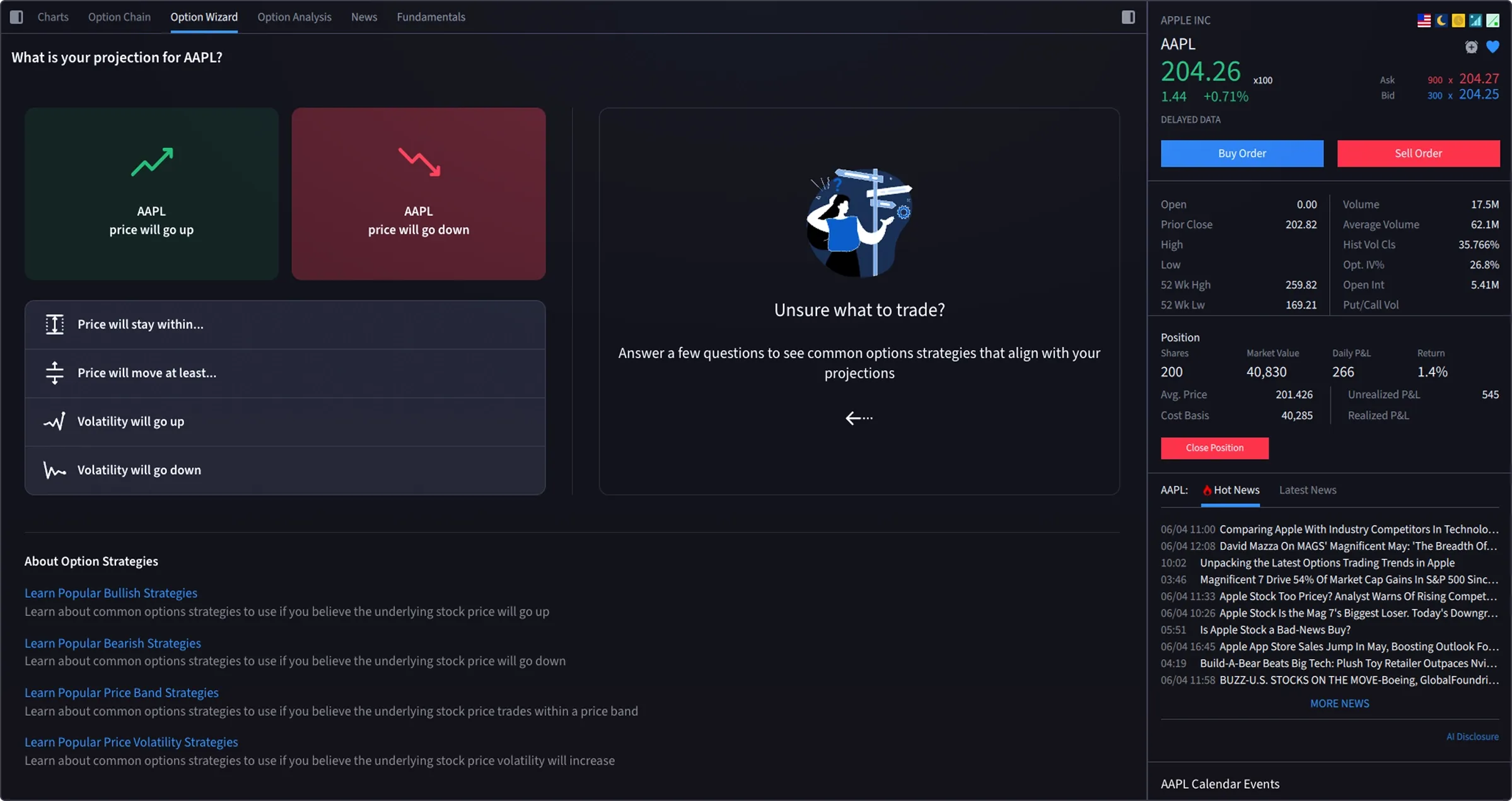 IBKR Desktop Options Wizard